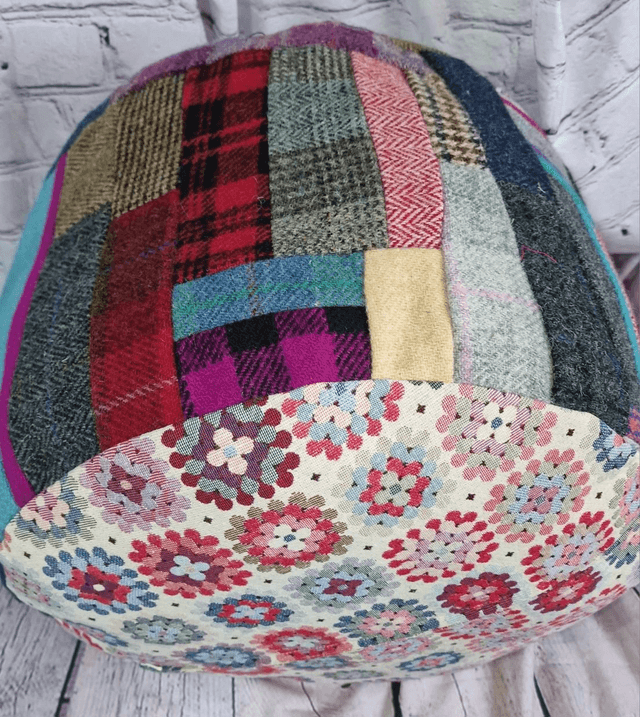 Harris Tweed Patchwork Pouffee