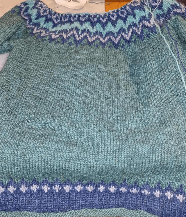 Dark Teal Icelandic Jumper
