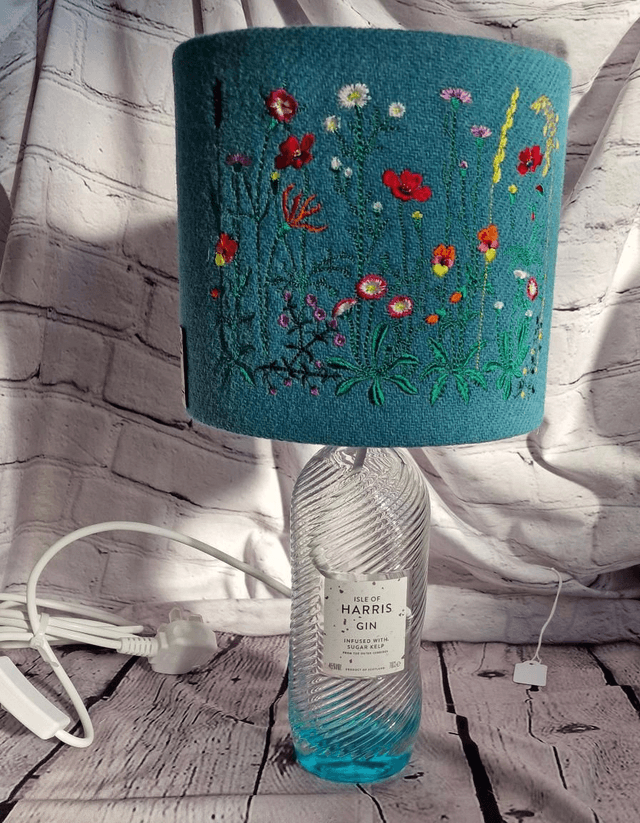  Machair Harris Tweed Upcycled Gin Lamp