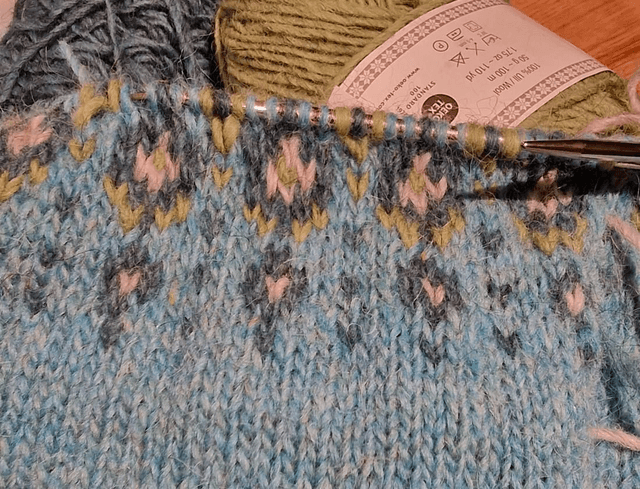 Duck Egg Hand Knitted Jumper Icelandic Design