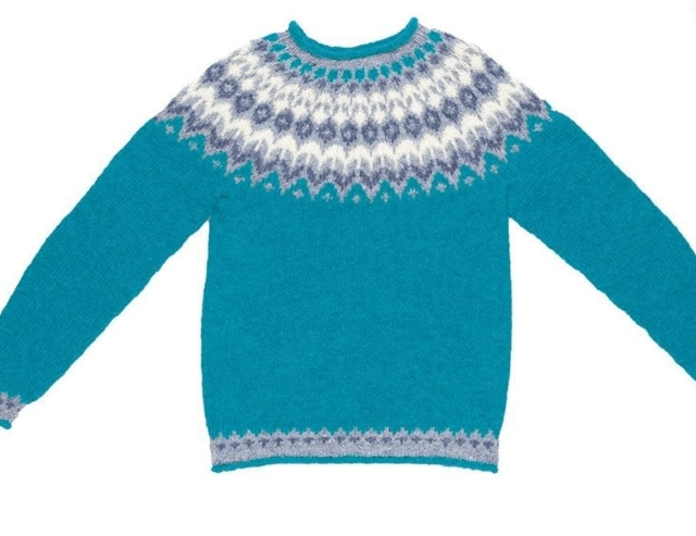 Teal Nordic Sweater