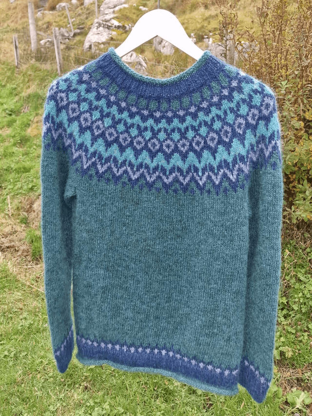Dark Teal Icelandic Jumper