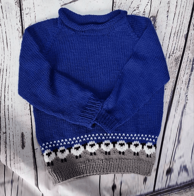 Blue Grey Sheep Jumper