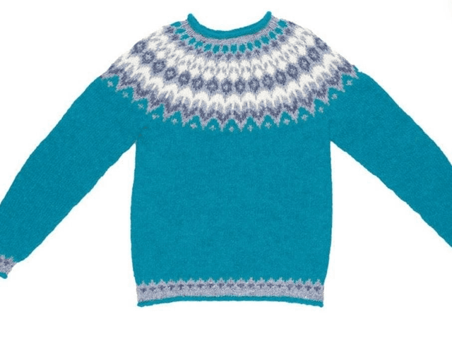 Teal Nordic Sweater